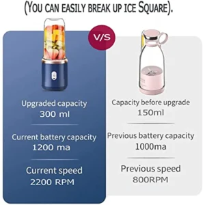 Rechargeable USB 6 Blades 400ML Cup Juicer/Blender