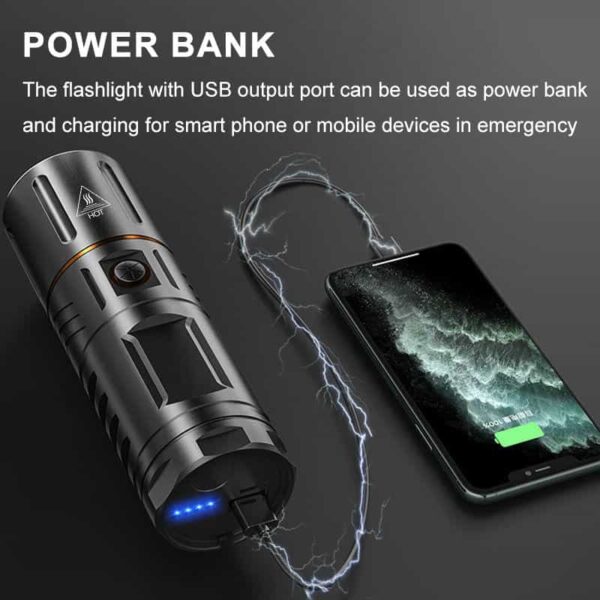 USB Rechargeable Powerful Zoom Flash Touch Light