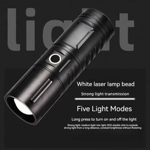 USB Rechargeable High Lumens Zoom Flash Torchlight