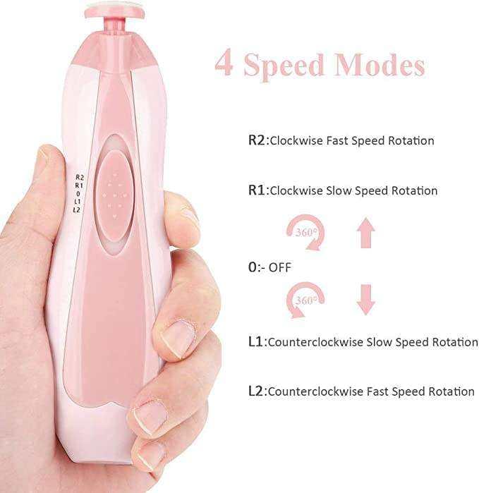 Electric Nail Trimmer for Baby Newborn  - 7 in 1 Gentle Care Set - Image 2
