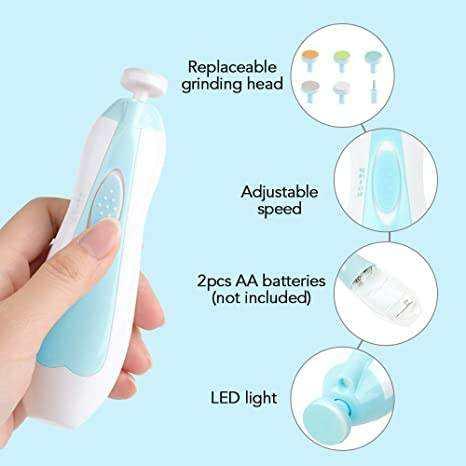 Electric Nail Trimmer for Baby Newborn  - 7 in 1 Gentle Care Set - Image 5